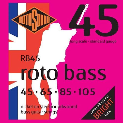 Rotosound RB45 Nickel (45-105) Комплект струн для бас-гитары (45-105).